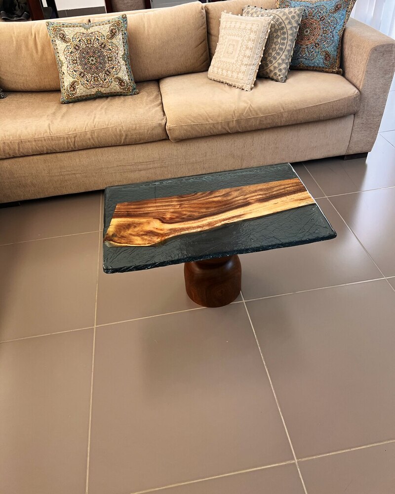 Buying a river table — Strata in a living room